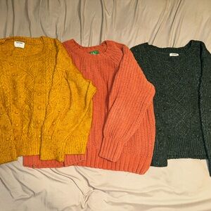 Old Navy Women's Sweaters - Mustard, Coral, Charcoal